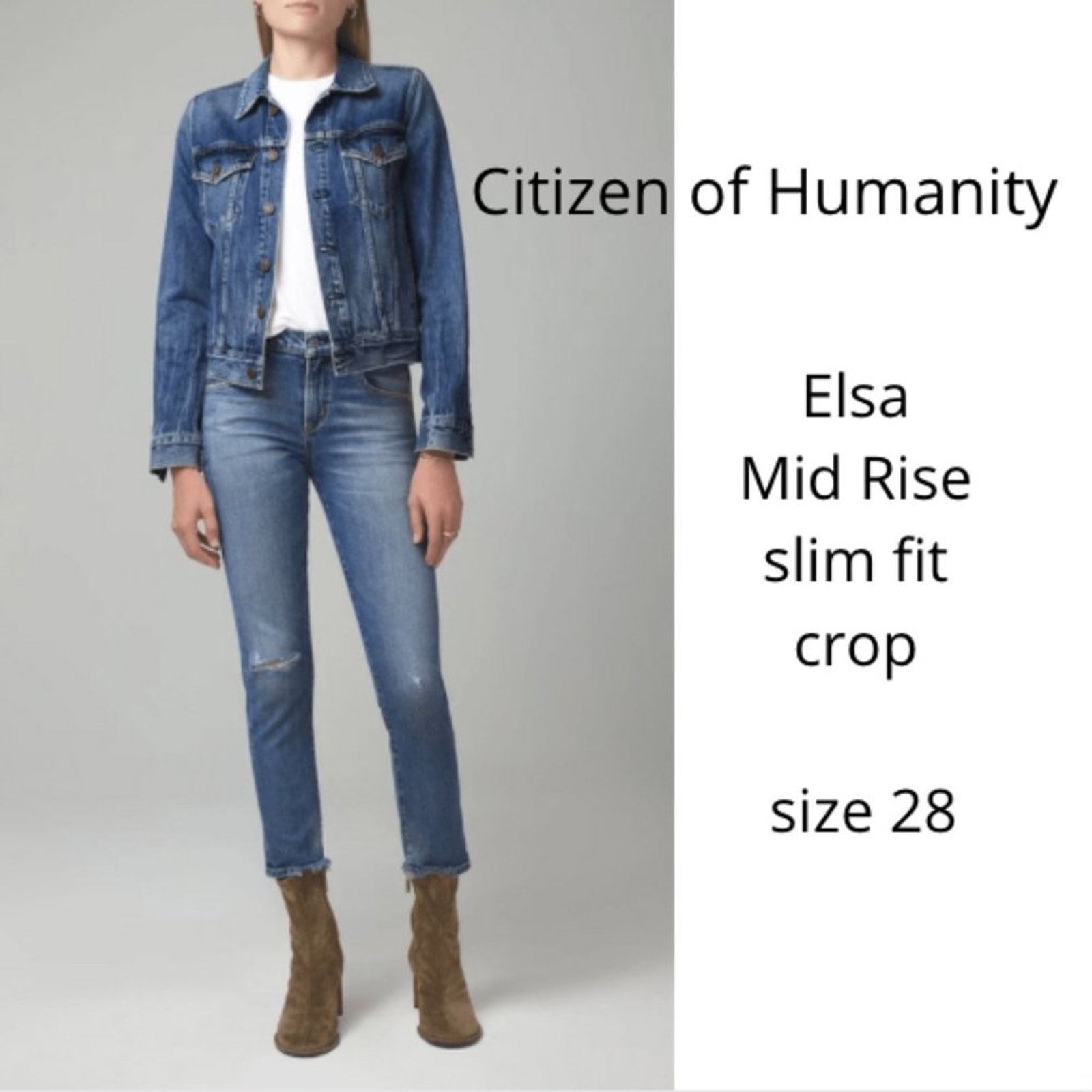 Citizen Of Humanity Elsa Mid Rise Slim Fit Size 28